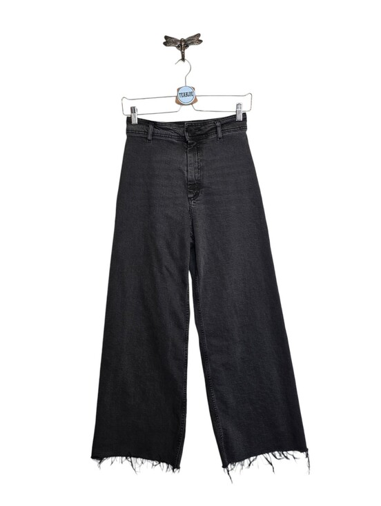 Zara Denim - ZARA 4 The Marine Straight Washed Black Jean Neutral Minimalist 4